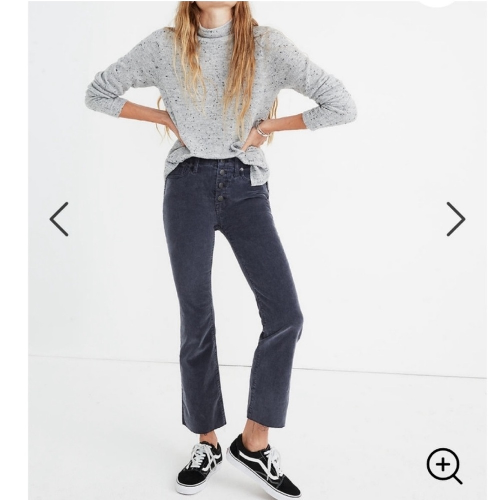 Madewell Cali Demi Boot Corduroy Button Front Fly Pants Size 30